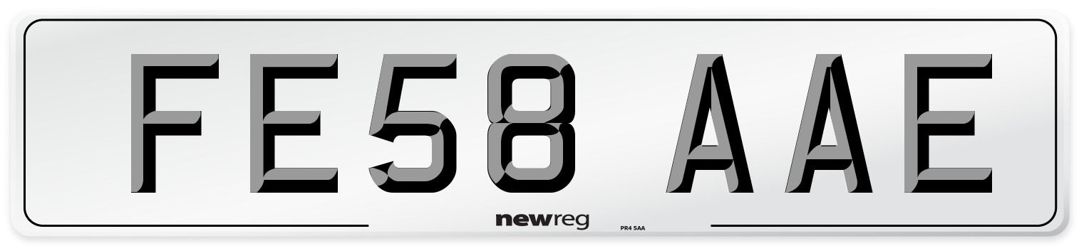 FE58 AAE Number Plate from New Reg